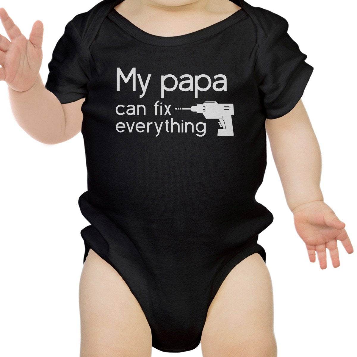 My Papa Fix Black Cute Baby Onesie Unique Fathers - Big J's Showstoppin' Store